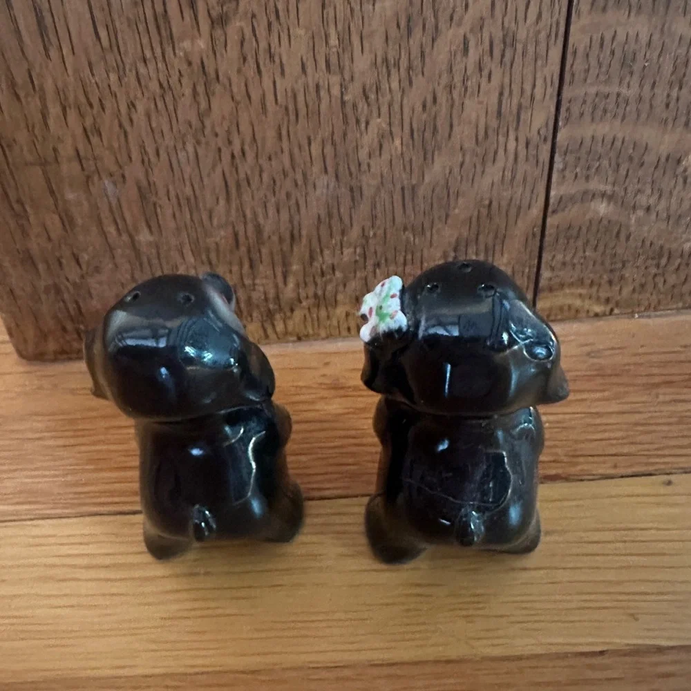 Mid Century Ceramic Anthropomorphic Elephant Salt & Pepper Shakers